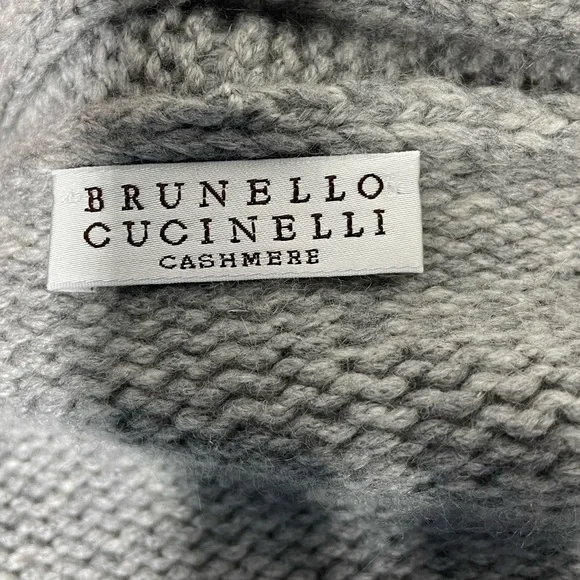 Brunello Cucinelli Cashmere Gray Women's Sweater Cardigan Size XS - Picture 6 of 10